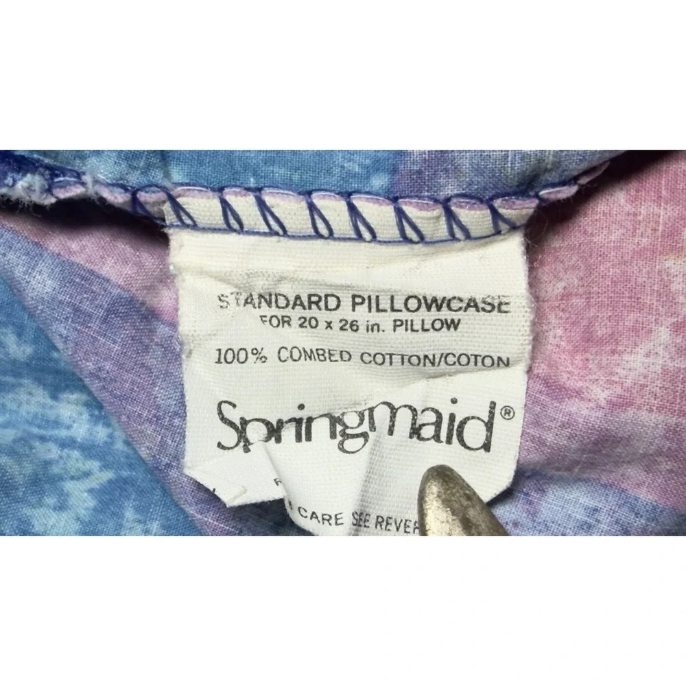Springmaid Sheet Set Jewel Marble QUEEN Cotton Vtg Memphis Abstract Multicolor